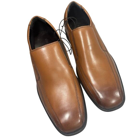Kenneth Cole New York Len Slip On Men\'s Size 12 Tan Cognac Leather Dress Loafers main image 6